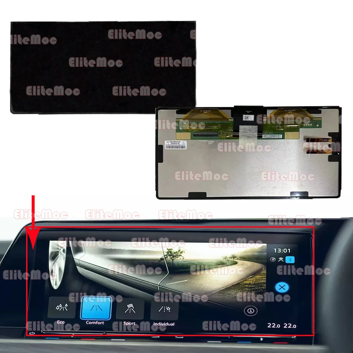 

5H0919605B 10" Display Touch-Screen For VW Discover PRO GOLF 8 MK8 MIB3 Screen Replacement