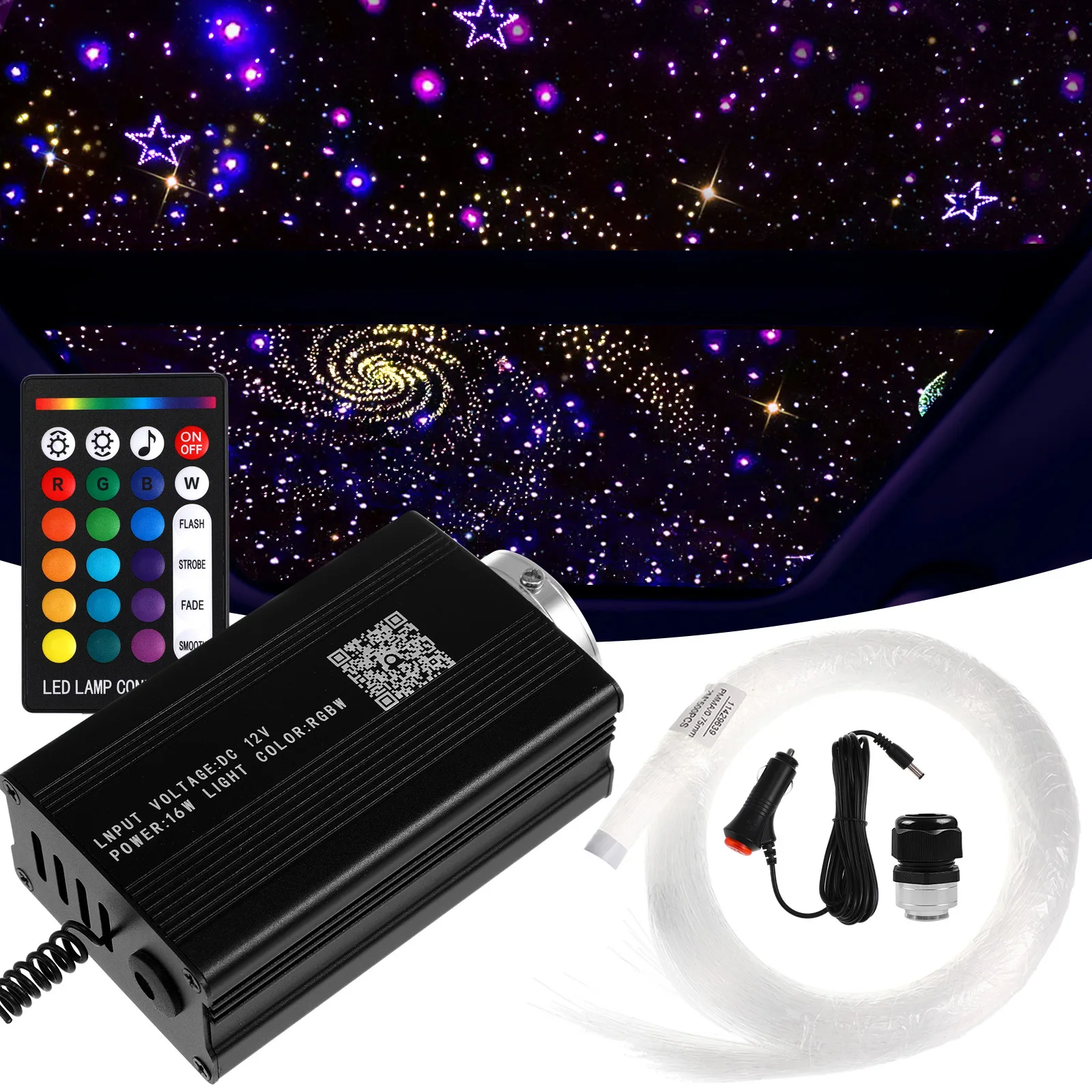 

1 Set Star Headliner Kit Roof Light Multiple Colors Easy Installation Long Lifespan Space Saving Control Roof Lights For Car