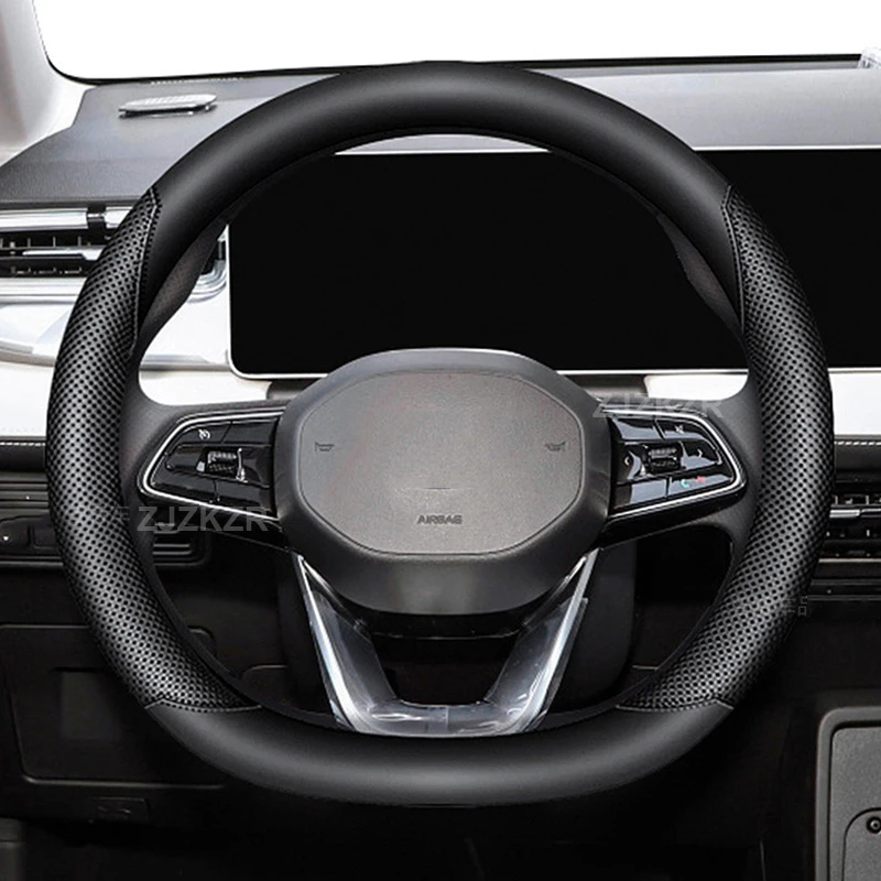 Car Steering Wheel Cover Wrap for Geely Geometry E Atlas Pro Azkarra Monjaro KX11 Xingyue L Braiding cover for steering wheel