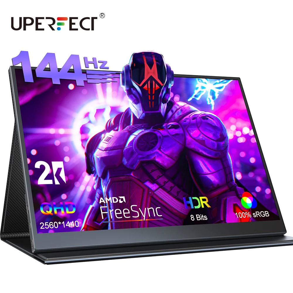 UPERFECT 16.1 Inch 2K 144Hz Gaming Monitor Portable Laptop Display With Type C Mini HDMI For PS4/5 Steam Deck Switch XBOX PC Mac