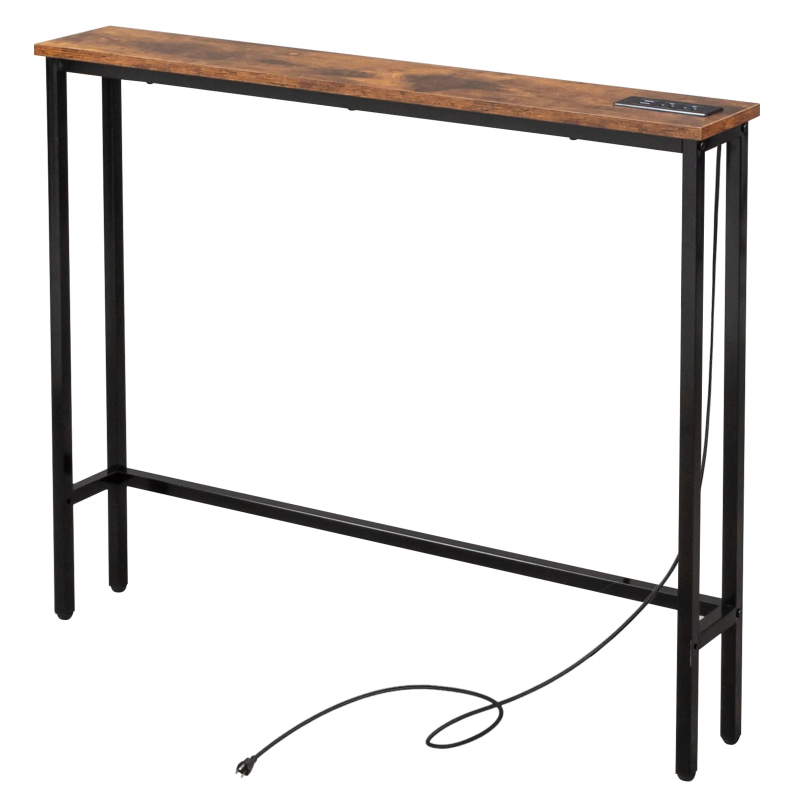 Narrow Console Table with Charging Station 5