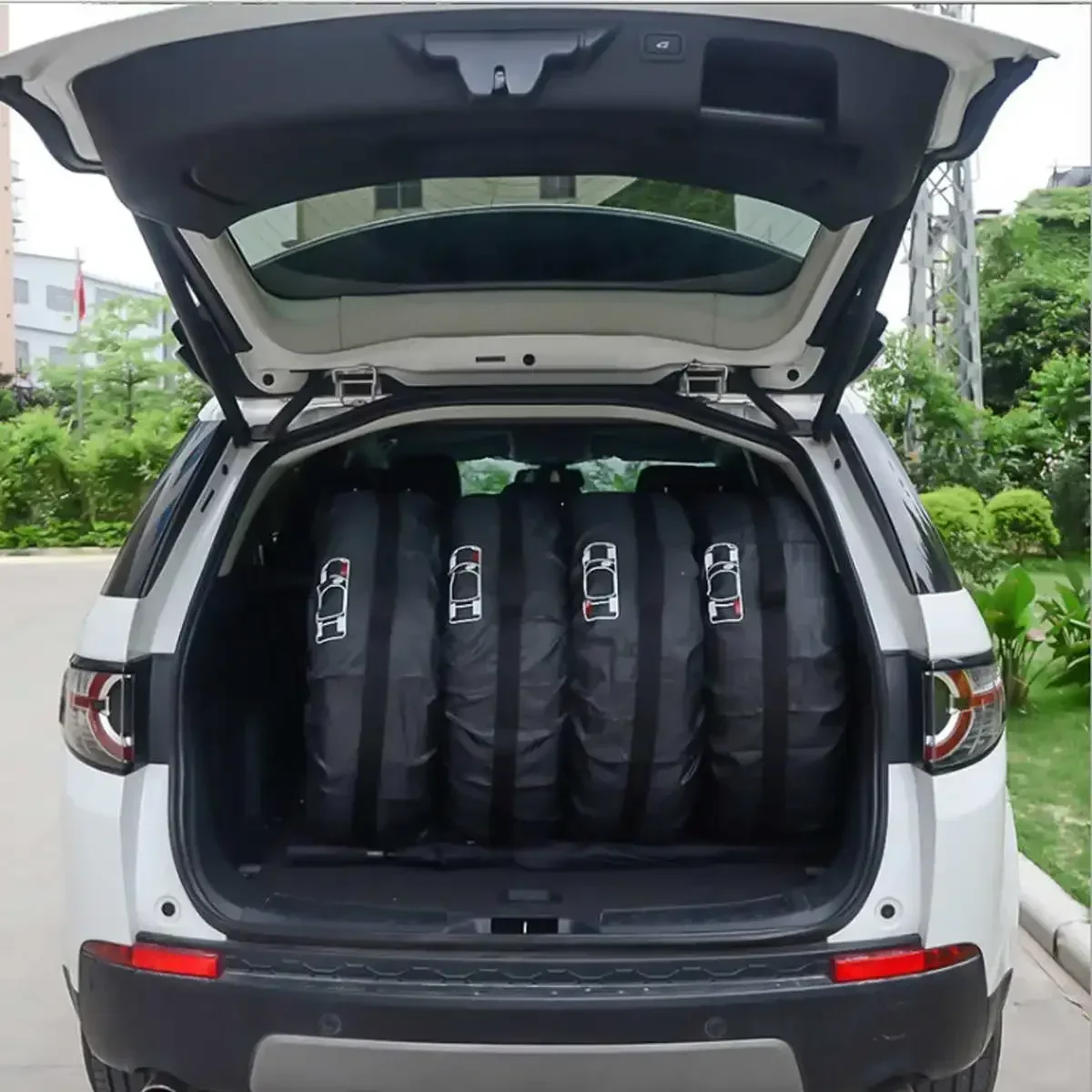 

4 шт. универсальный S/L автомобильный чехол для запасного колеса, полиэстеровая сумка для хранения шин, переноска для автомобильных шин, защита колеса, пылезащитный, водонепроницаемый