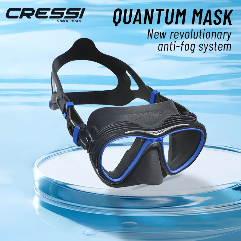 Cressi Adult Scuba Diving Mask with Advanced Fog System and Improved Downward Visibility - Quantum