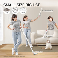 Cordless Handheld Vacuum Cleaner Multi-Function Brushless Cleaner Suitable for Pet Hair, Household & Car, Lightweight,White