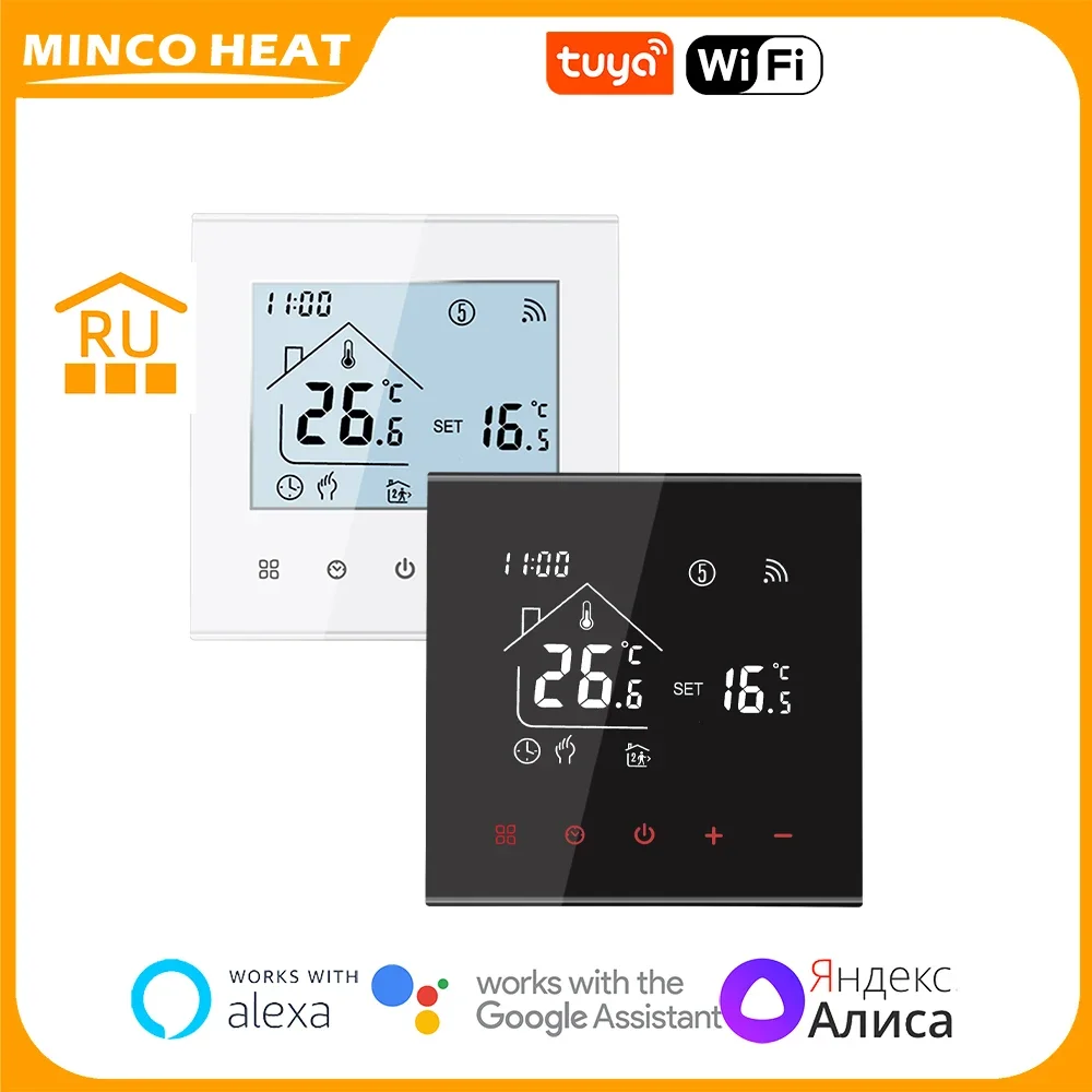 

Minco Heat New M4A Samrt Wifi Tuya Thermostat Temperature Controller LCD Display For Electric Floor Heating/Water/Gas Boiler