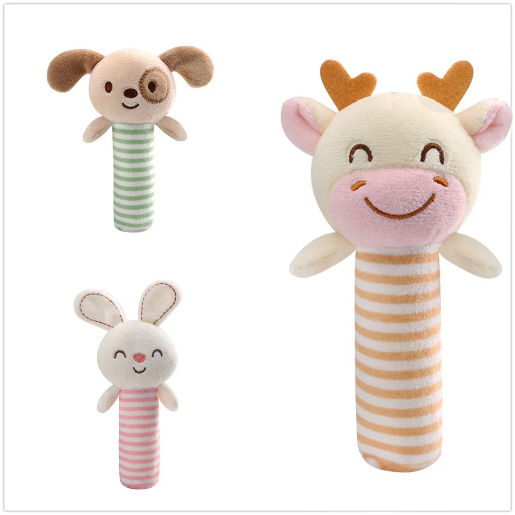 1 Stuks Babybed Bel Tafelbel Cartoon Dier Rustgevende Baby Sussen Grab Stick 0-3 Jaar Kleine Lichtgewicht educatief Bed