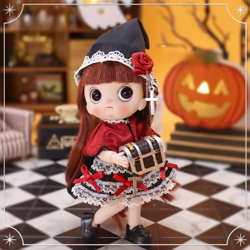 

14 см оригинальные модные куклы BJD, игрушки «сделай сам», кукла для девочек с одеждой на Хэллоуин, лучшие подарки для детей, Рождество, день рождения