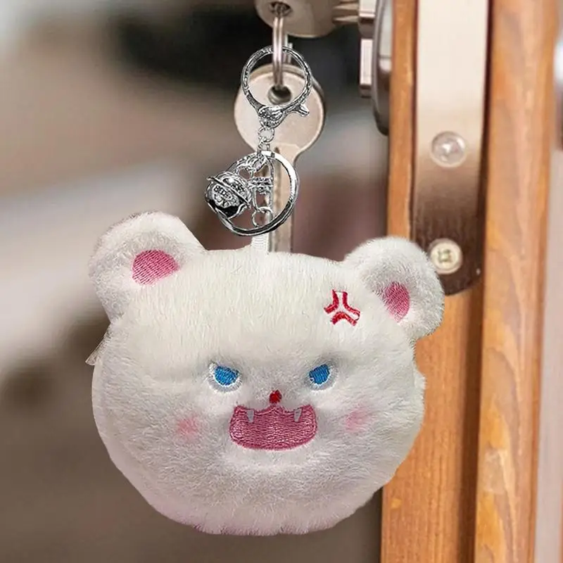 Cute Coin Purse Cartoon Animal Keychain Wallet Plush Coin Wallet Portable Wallets Bright Backpack Decoration For Teen Girls