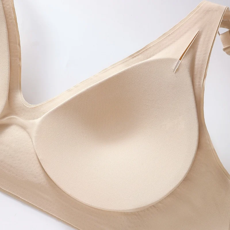 Nahtlose No-Show-BHs für Damen, drahtloser V-Ausschnitt, Bralette mit Leopardenmuster, herausnehmbare Polster, Sportunterwäsche, sexy Dessous, S-5XL – Detail 10