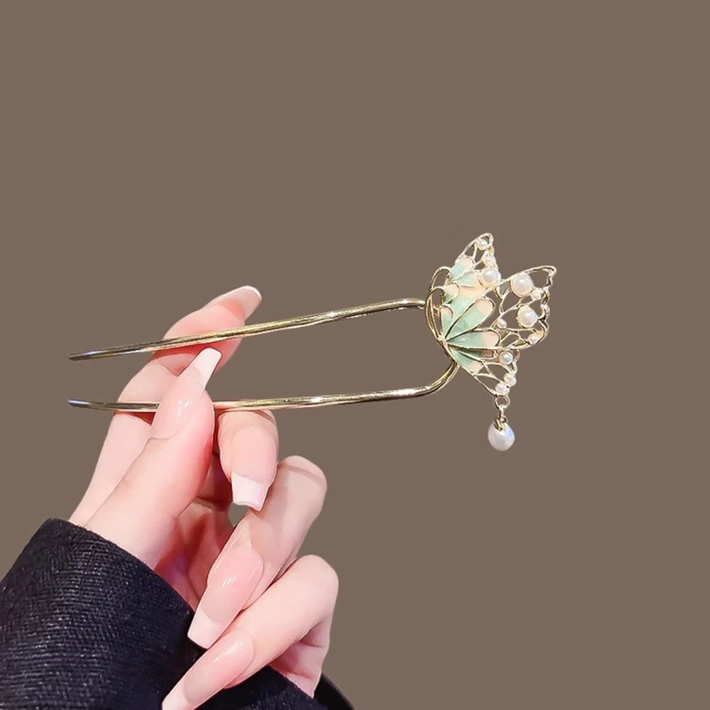 

Fashion Butterfly Tassel Hairpins For Women Girls New Jewelry Gifts Headdress Hair Clip Chinese Hanfu Hair Sticks Accessories