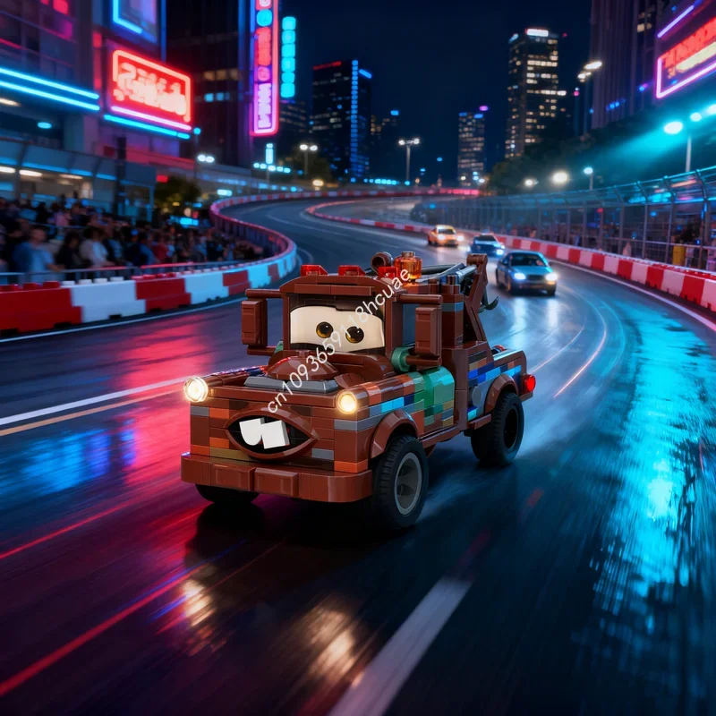 

413pcs MOC Tow Mater City Champions Model Building Blocks Architecture DIY Education Christmas Gifts Brick Toys Kids Birthday