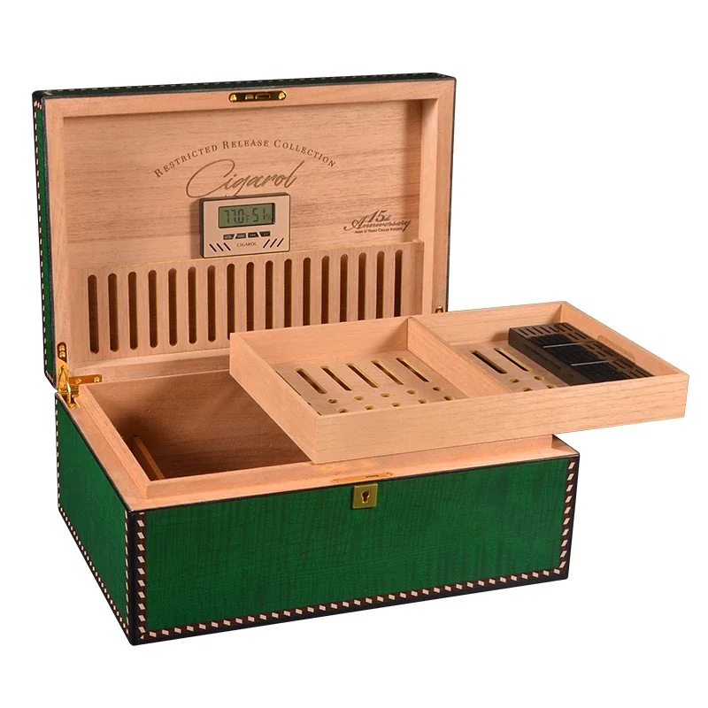 Modern Luxury Fancy Wood Cigar Travel Humidor Puros Humidifier Humidor Humidor for Smoke Shop