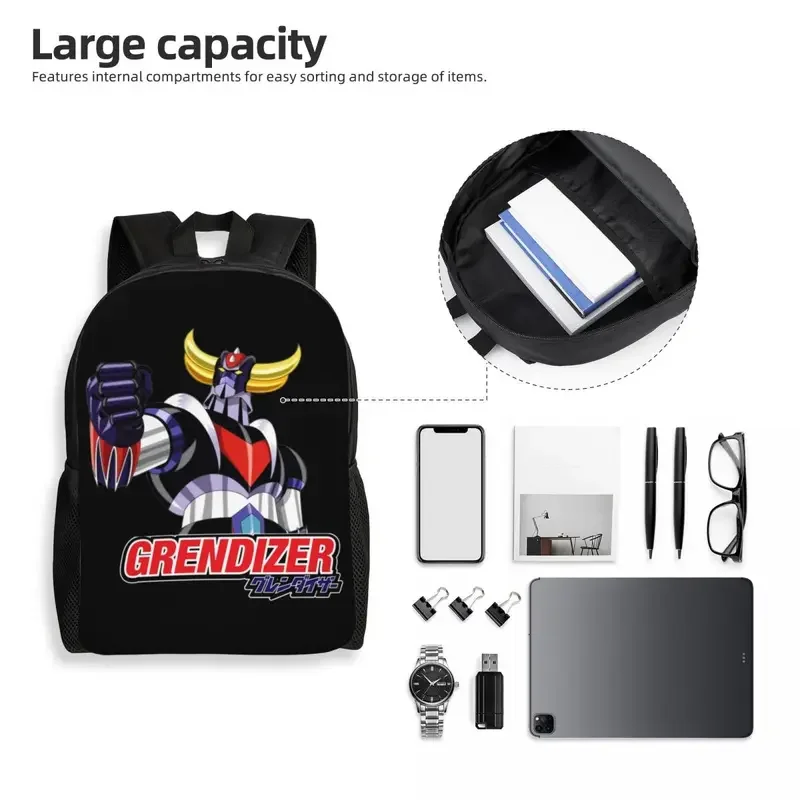 UFO robot Grendizer laptop backpack men women fashion bookbag for college school students Goldrake Goldorak mecha anime bag