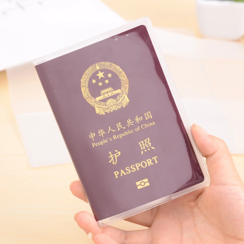 1PCS PVC Waterproof Travel Passport Cover Credit Card Holder Transparent Protective Case for Certificate Card Documents Pouch