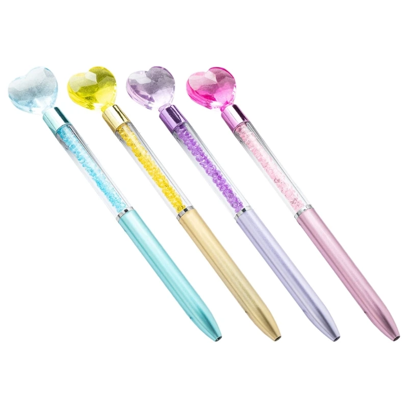 ปากกาลูกลื่นรูปหัวใจ6x/ชุดปากกาเซ็นชื่อปากกาตกแต่ง1.0มม. เครื่องเขียนปากกาสำหรับนักเรียนครู