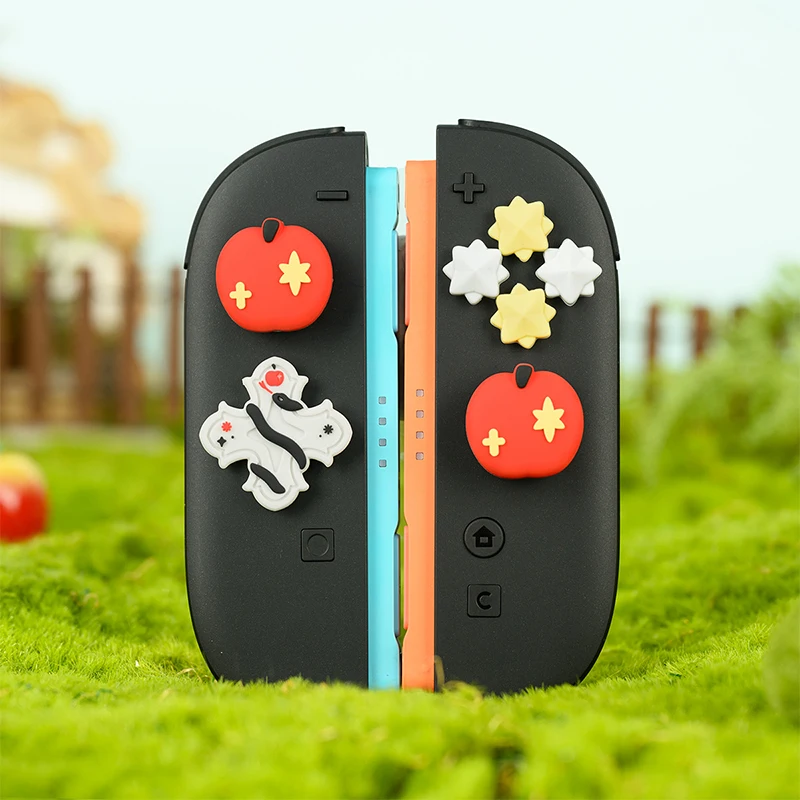 

Thumb Grip Cap Cover For Nintendo Switch 2 Joy-con Button Silicone Soft D-pad Cross Button ABXY Key Sticker Case for Switch 2