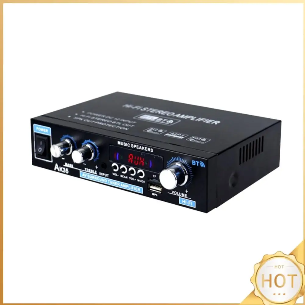 

AK35 Bluetooth HiFi Stereo Audio Amplifier with USB TF RCA AUX + Remote Control