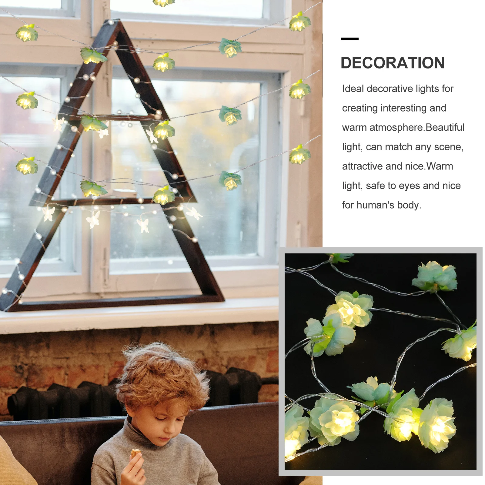 

20Leds 3M Flower String Light Operated Silk Fabric Fairy Lights for Home Holiday Christmas Decoration LED String Lights