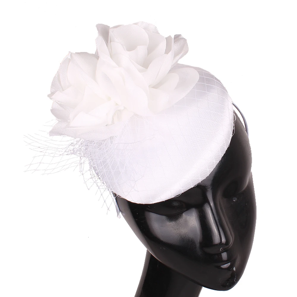 Elegant Women's Wedding Bride Nice Flowers Fascinator Headwear Fashion Headdress Ladies Party Dinner Hair Accessories