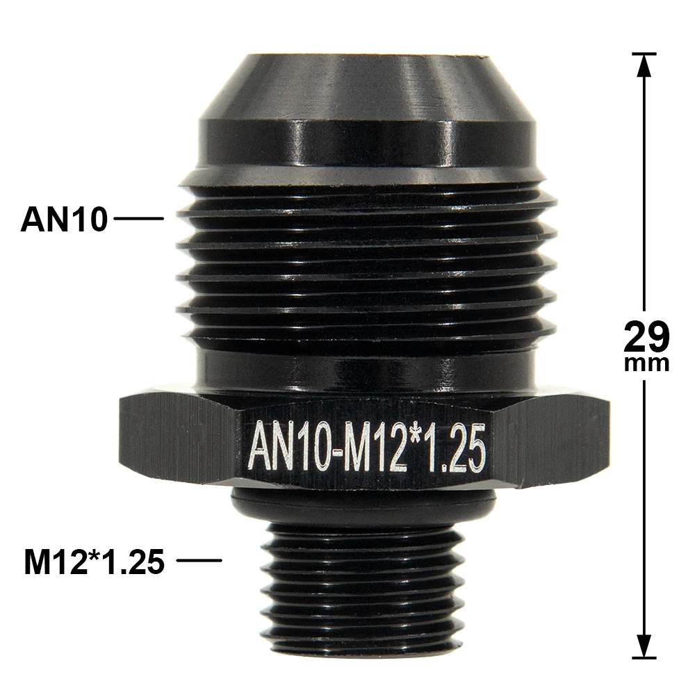 Male 10AN AN10 to M12*1.25 M18*1.25, AN8 To M12*1.25 Metric Straight Fitting Car Oil Cooler System