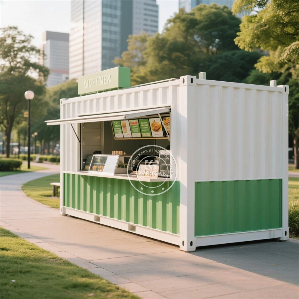 

Custom Modern Street Restaurant Design Prefabricated Bar Container Coffee Kiosk Magic House Outdoor Container Cafe Shop Bar