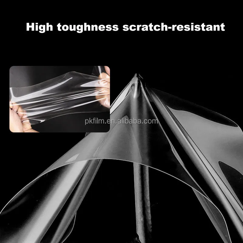 PKFILM 7.5Mil Glossy Yellowing Resistance Self-Healing Anti Scracth TPU Wrap Clear Auto-Repaired Paint Protection Film Car PPF