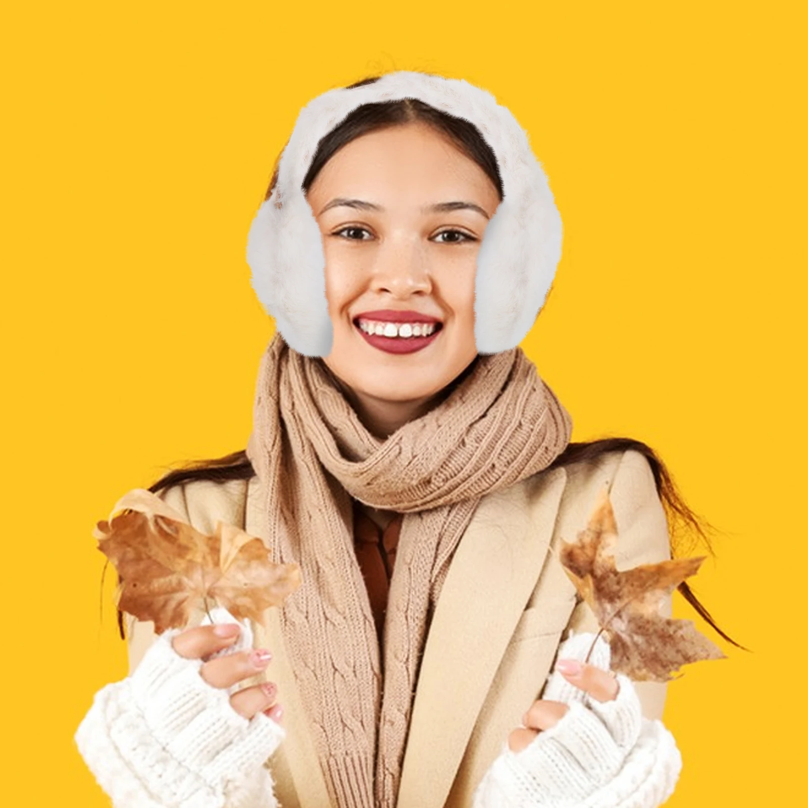 يفشل سميكة للنساء الشتاء فو الأذن يغطي الطقس البارد ركوب الدراجات التزلج المشي لمسافات طويلة صقيع حماية الأذن قابلة للطي