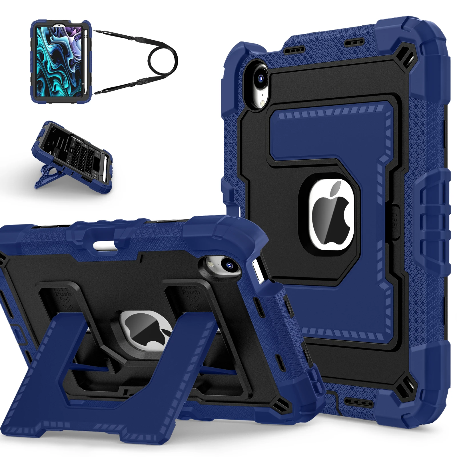 Tablet Protective Case C5 Models Are Suitable for iPad Mini6 (2021)/Mini7 (2024)/With Pen Slot Bracket 10 Colors Available
