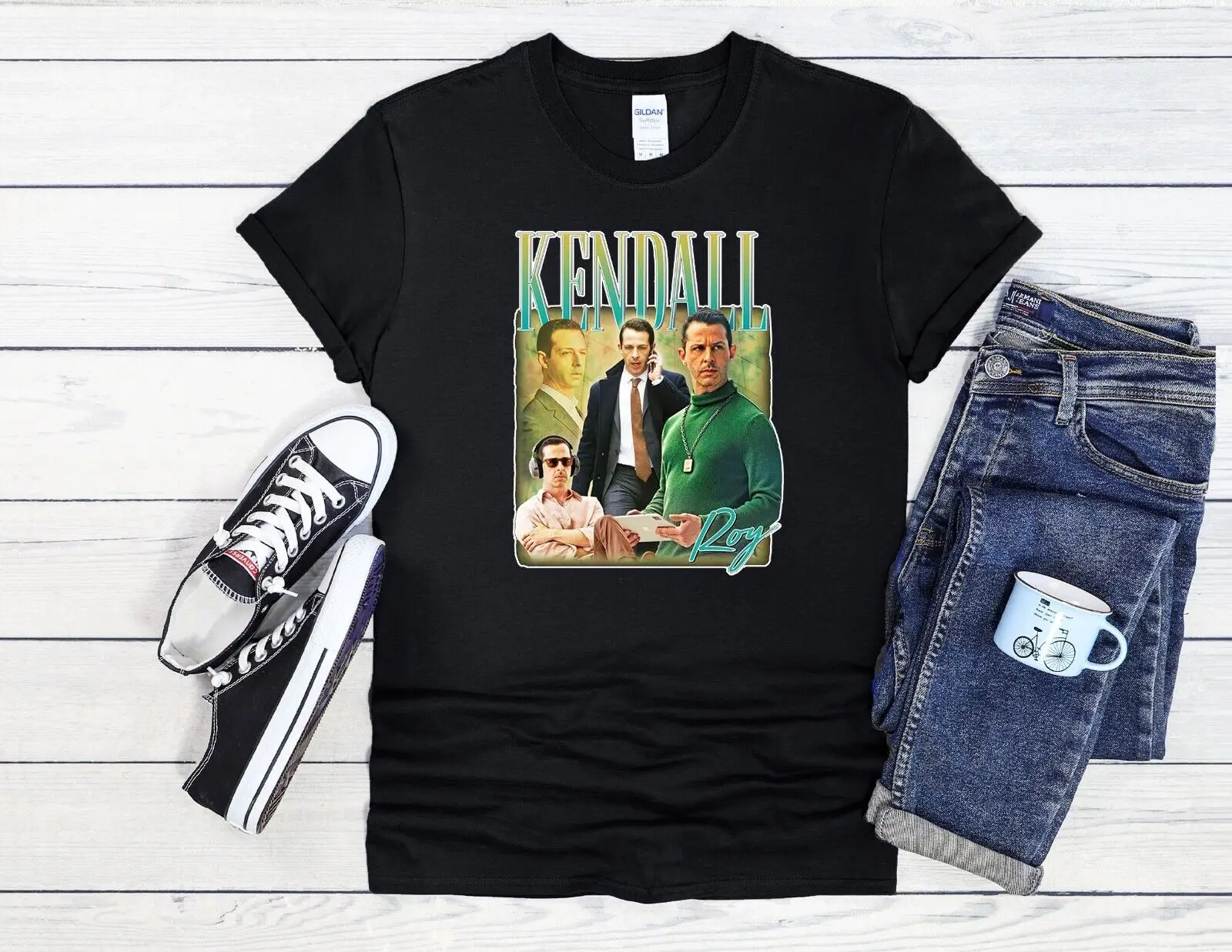 Kendall Roy Homage Jute Bag Baseball T Shirt Top 3360