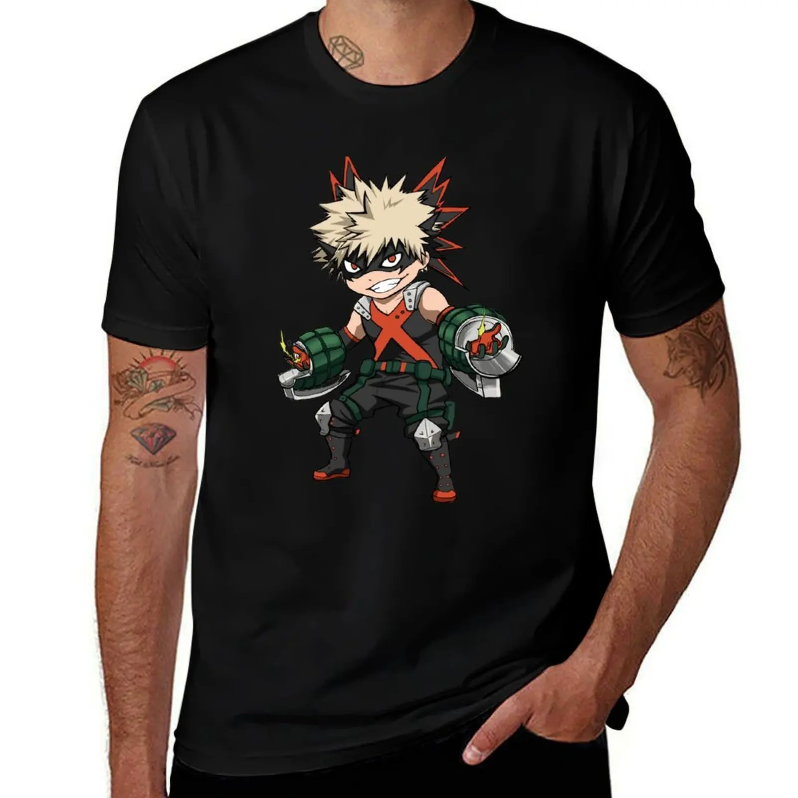 Bakugo chibi T-Shirt Plus Size Solid Color T-Shirt