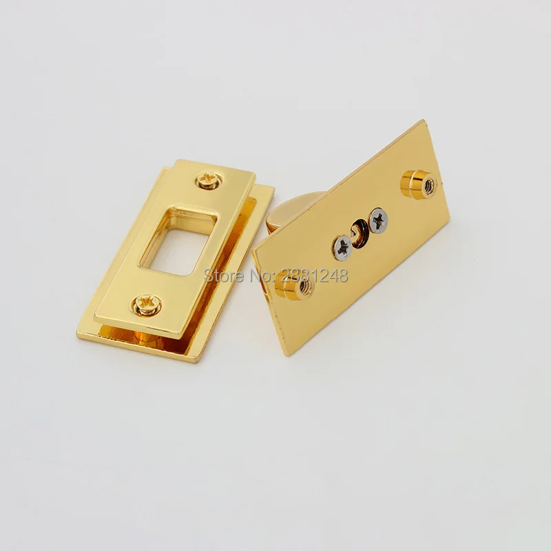 1-5-20sets 43x19mm deep gold rectangle metal clasp metal clasp turn lock for bag flip lock Leather Accessories handmade handmade