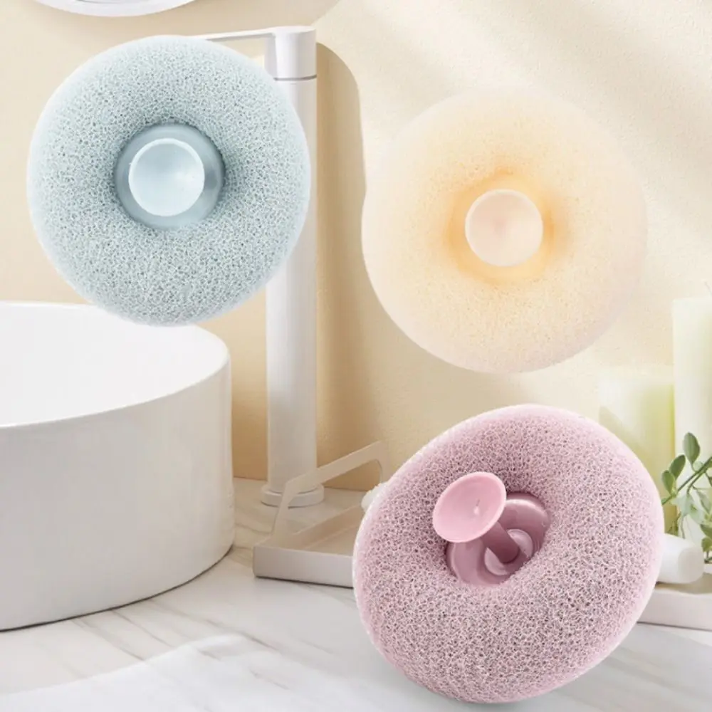 

Body Scrubber Massage Bath Ball With Suction Cup Exfoliator Flower Bath Rub Bathroom Supplies Sponge Body Skin Cleaner