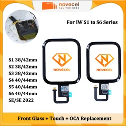 Novecel 2PC Touch Screen Digitizer+OCA Film For Apple Watch 38mm 40mm 42mm 44mm 45mm 49mm 3 4 5 6 SE LCD Display Lens Replace
