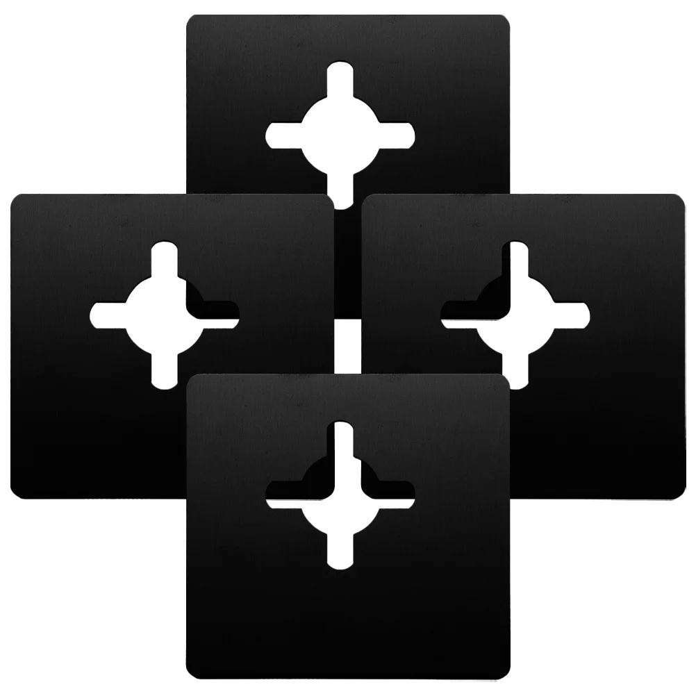 4 قطعة مقبض الباب تعزيز لوحات باب من الفولاذ المقاوم للصدأ ثقب غطاء لوحات قفل إصلاح الملحقات ديدبولت طقم تركيب #1