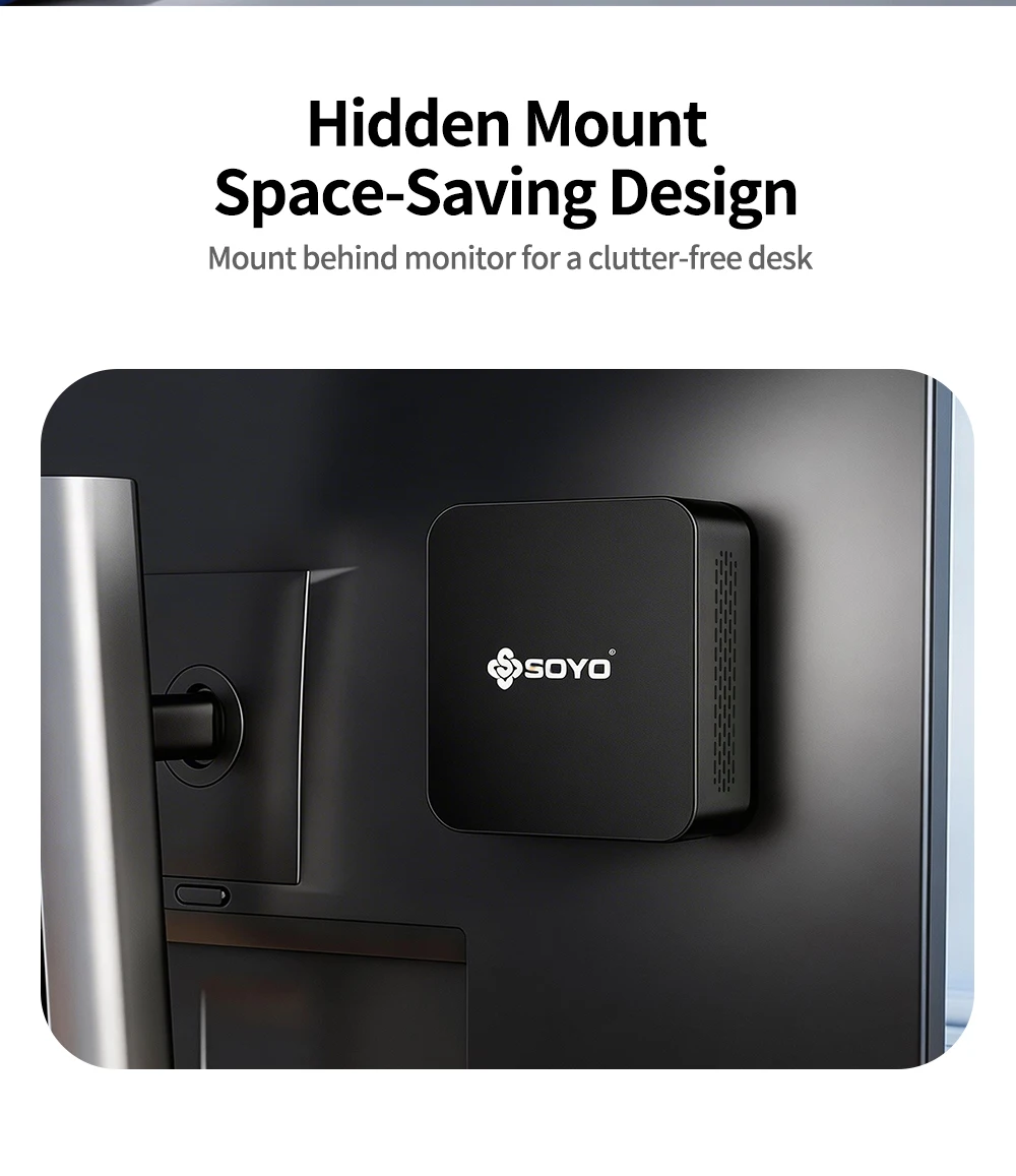 Soyo Mini Pc Y5 Intel I3 4Th 8Gb Ram 128Gb Rom Windows 10 Wifi Bt4.2 Desktop Computer