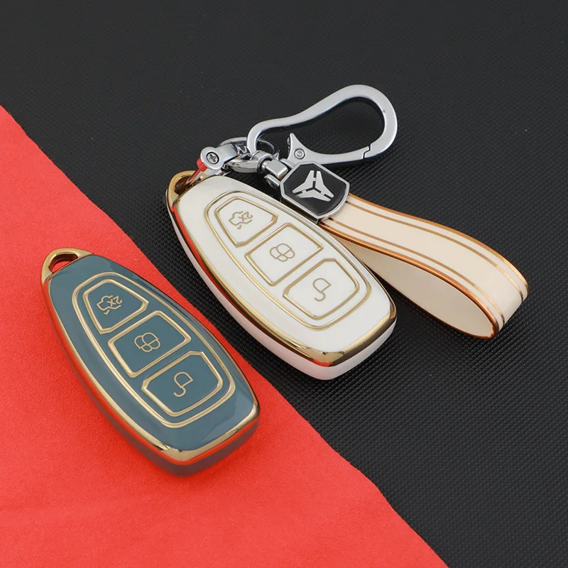 3 Buttons Car Remote Key Case Cover Shell For Ford Puma 2023 Kuga 2 Mondeo Mk4 Focus 4 sw KUGA MK3 C-Max B-Max S-Max Car Key Fob