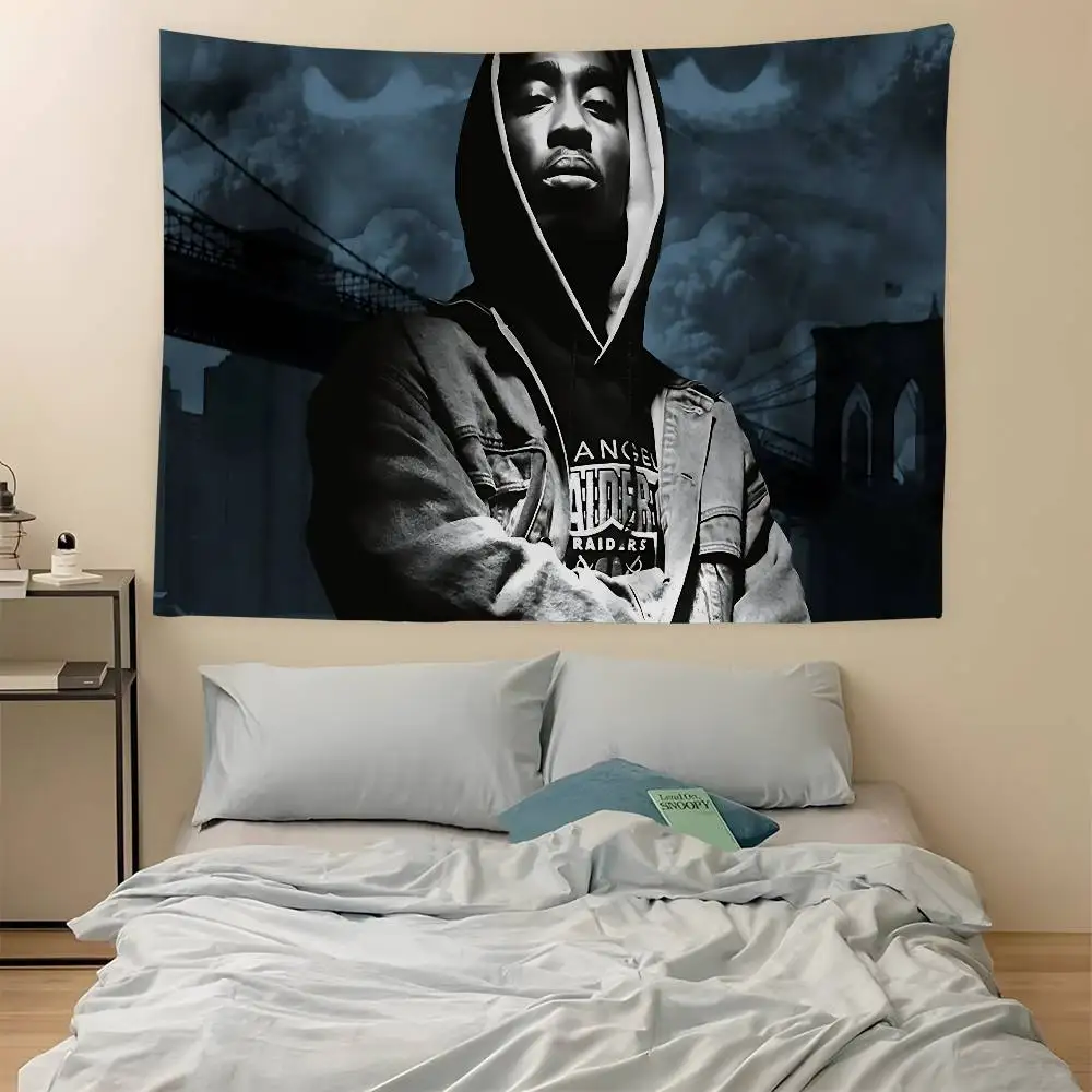 Famous Rapper 2PAC Tupac Star DIY Wall Tapestry for Living Room Home Dorm Decor Wall Art Decor