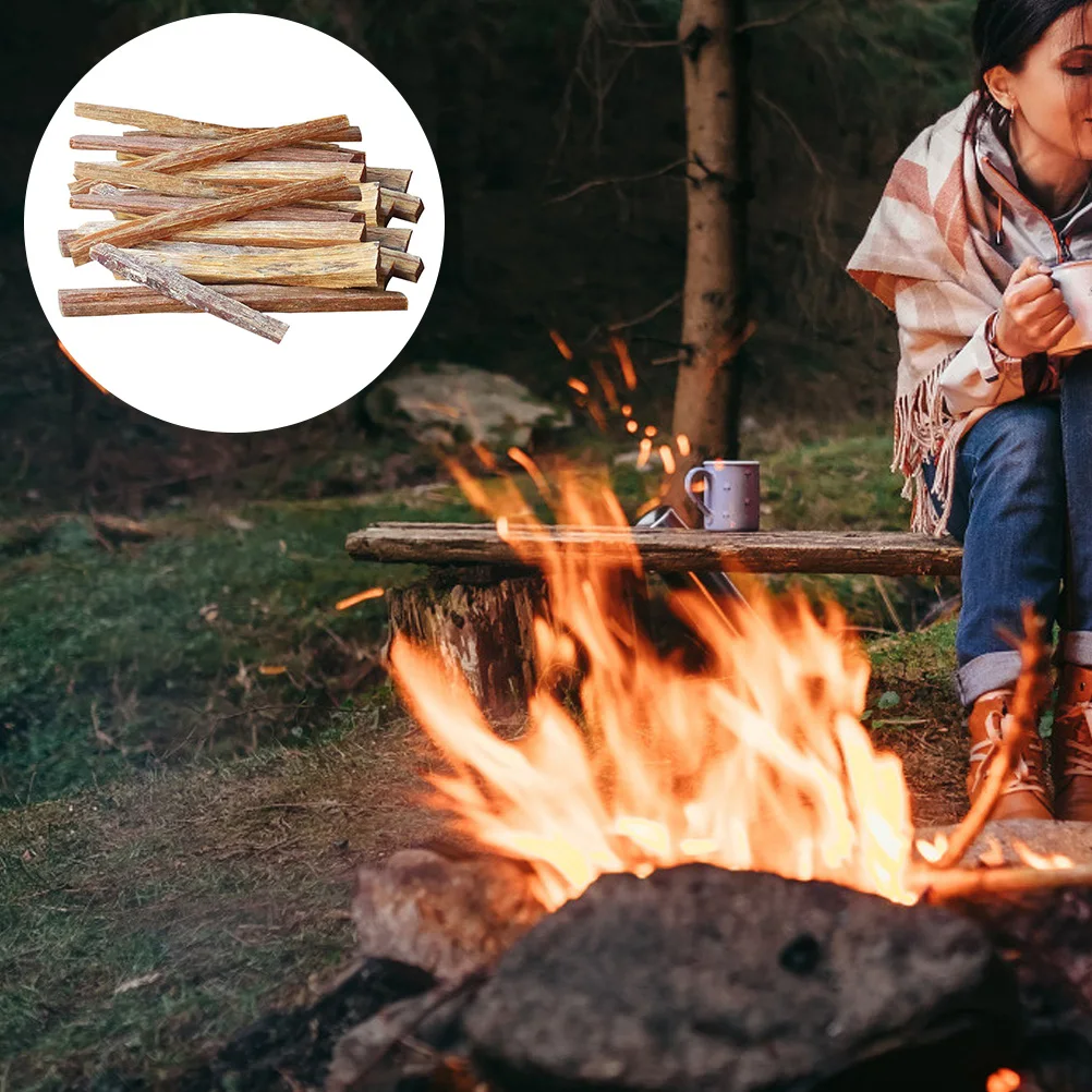 

1pcs 1 Bag Of Dried Kindling Wood Sticks Natural Firelighters For Camping Outdoor Bbq Starter Wood Burner Supplies