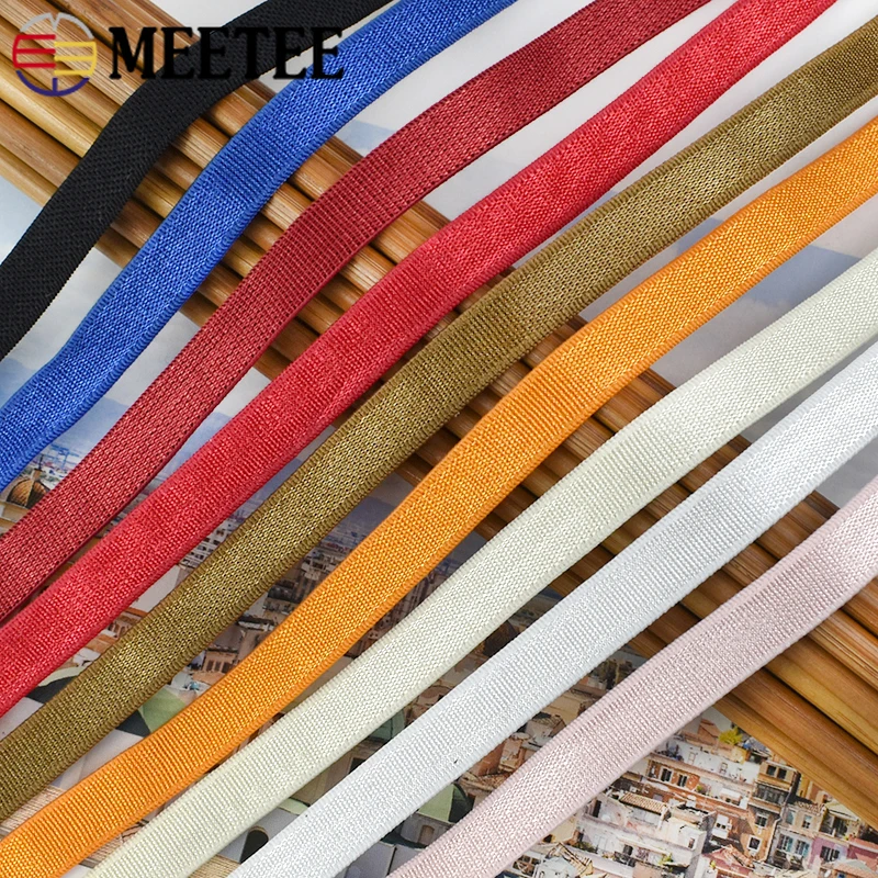 5/10/20M 8mm Nylon Elastic Band Bra Strap Rubber Bands Underwear Soft Stretch Belt Spring Ribbon Tape DIY Sewing Accessories