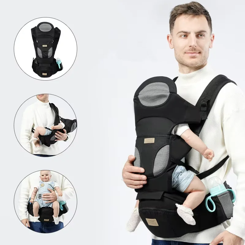 Baby Carrier Waist Stool With Storage Bag Kangaroo Shoulder Swaddle Sling Infant Kid Wrap Ergonomic Backpack Hipseat