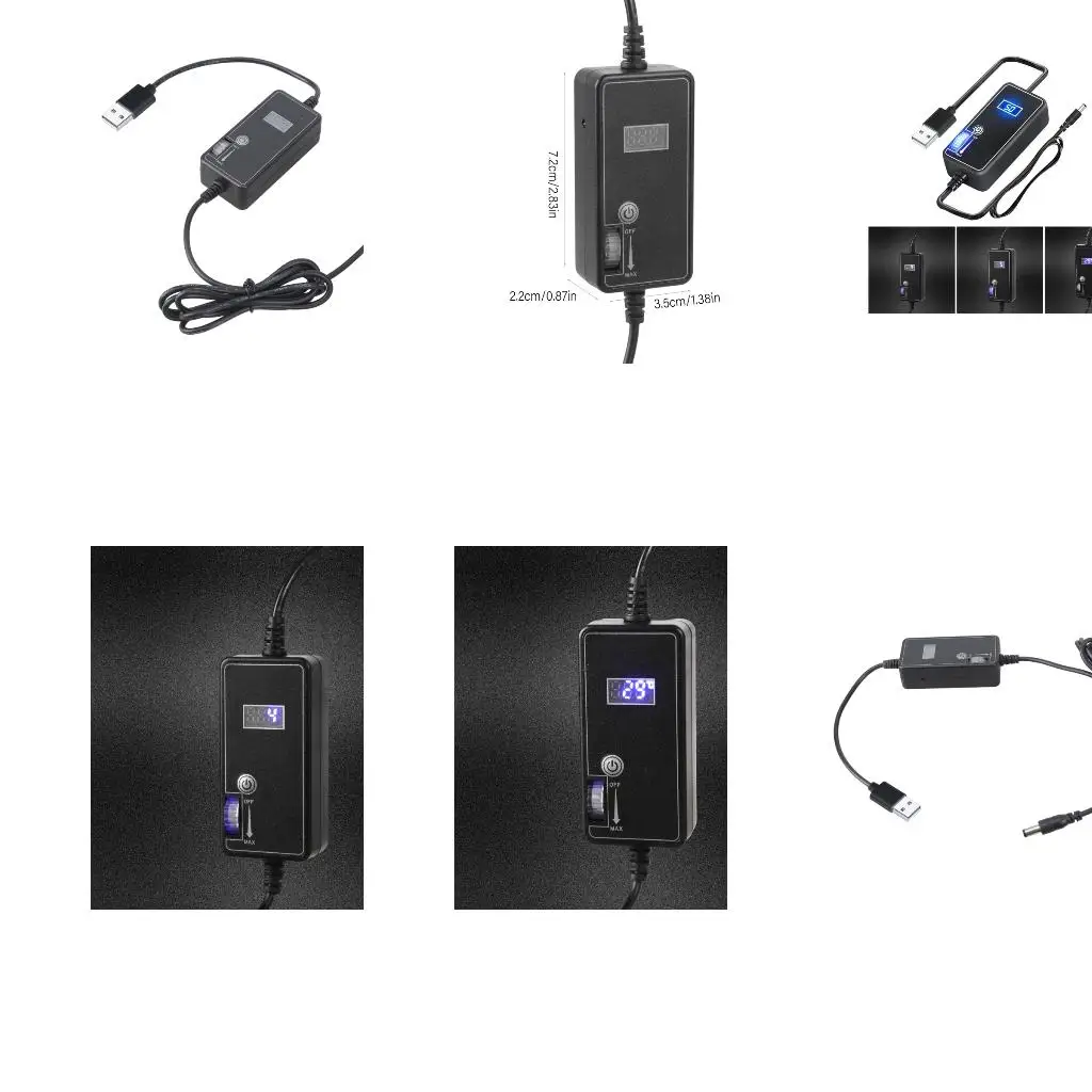 

Интеллектуальный регулятор скорости с температурным отображением USB до 5,5x2,1 мм для вентилятора A4WF