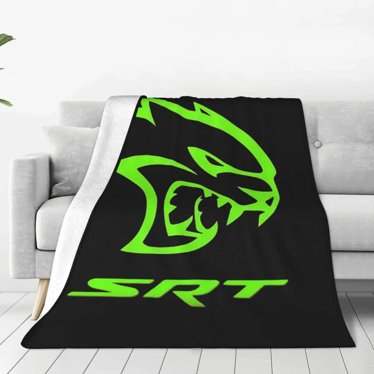Dodge Hellcat Srt Logo Blankets Soft Warm Flannel Throw Blanket Cover for Bed Living room Picnic Travel Home Couch
