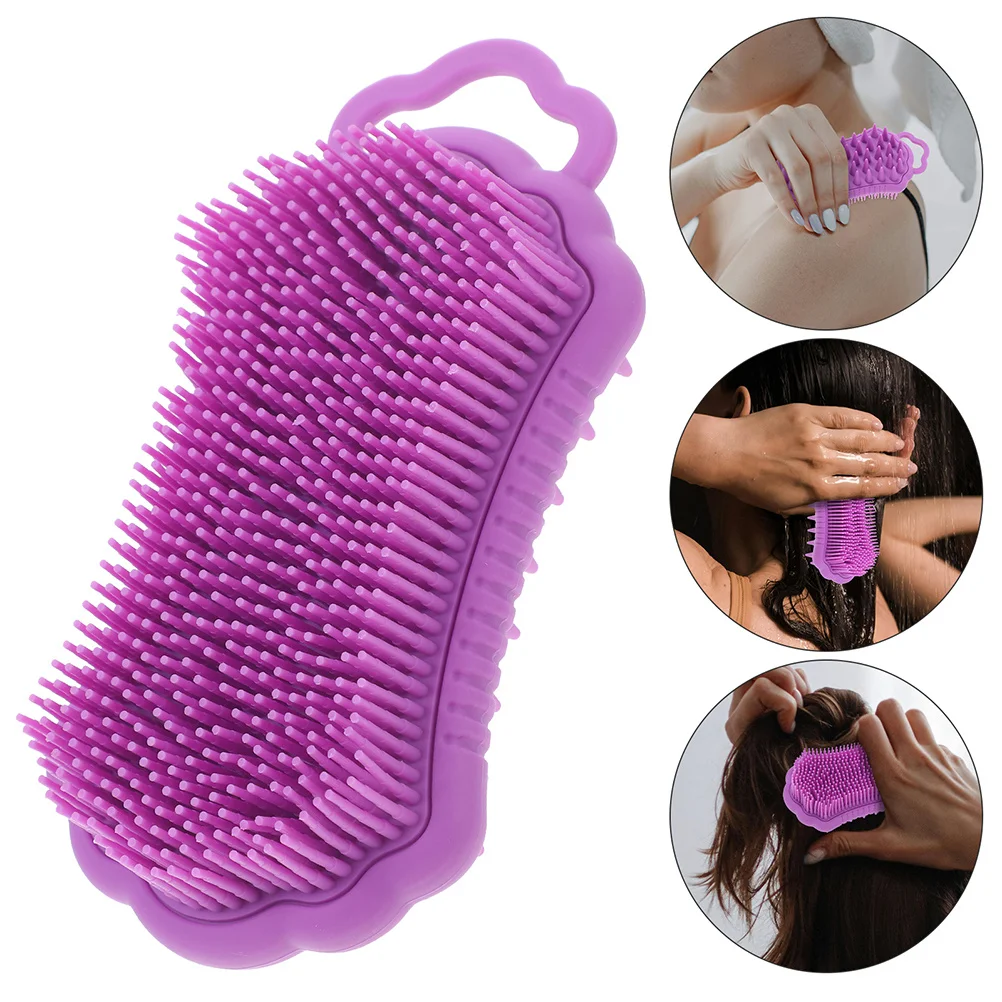 

2Pcs Silicone Scalp Scrubber Shower Brush Soft Hair Massager Comb Scalp Exfoliator Shampoo Tool for Men Women Shower Necessities