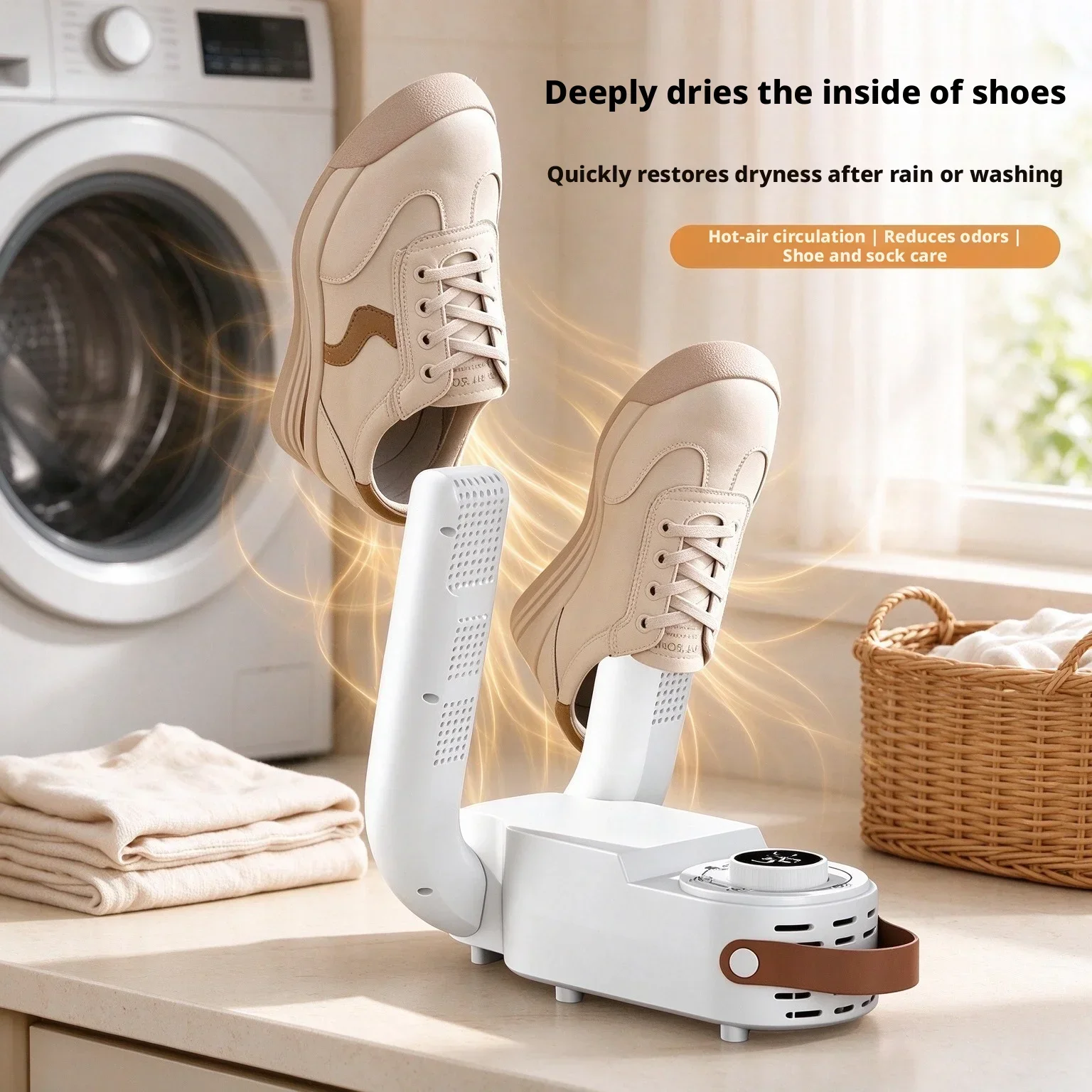 All-in-1 Smart Electric Shoe Dryer Portable Quick Drying Deodorizing & Sanitizing – Ideal for Home Dorm Indoor Daily Use