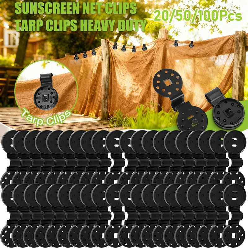 Heavy-Duty Lock Grip Shade Cloth Clips Windproof Awning Clamp Universal for Sun Shade Sail Tarpaulin Mesh Canopy Fence Fixing
