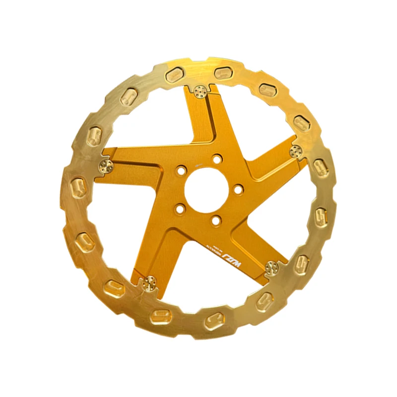 

Motorcycle titanium-plated brake discs, large five-hole and small five-hole aluminum performance gold brake discs