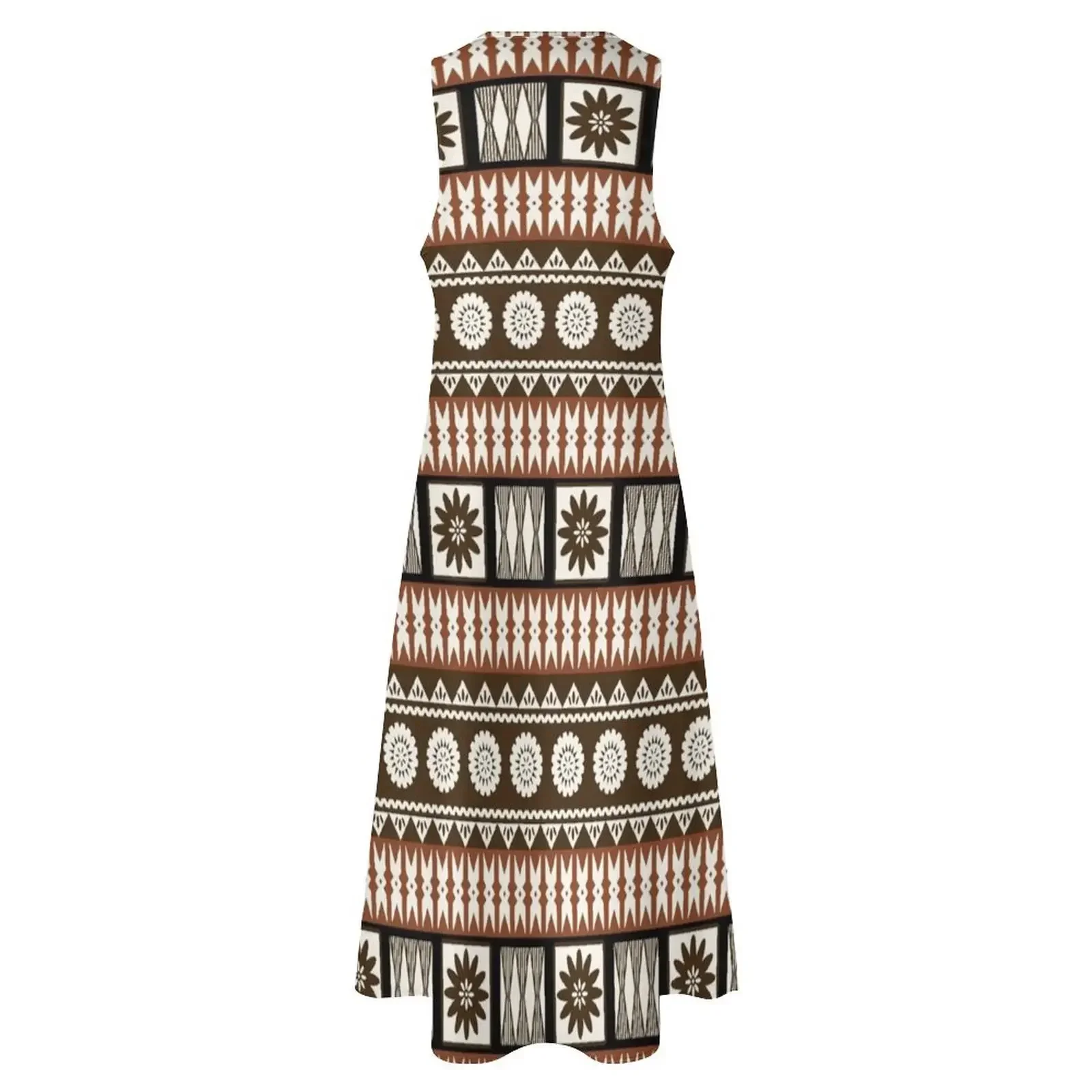 Fijian Masi - Tapa Long Dress Elegant gown elegant women's dresses sale elegant dresses plus sizes Party dresses for women Dress