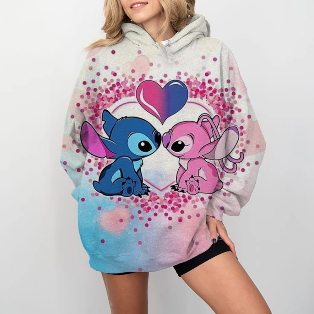 New Autumn Winter Hot-selling Disney Stitch Sweater 3D Printing Adult Women's Spring and Autumn New Hoodie Street Casual Jumper