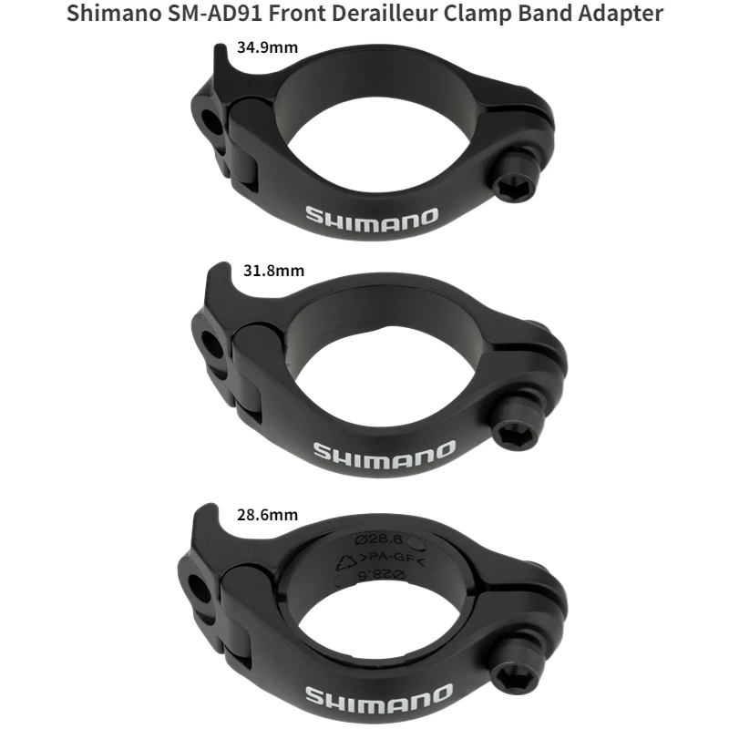 SHIMANO SM-AD91 Front Derailleur Clamp Band Adapter 28.6/31.8/34.9mm For R7000 R8000 R9100 R7170 R8170 R9270 RX810