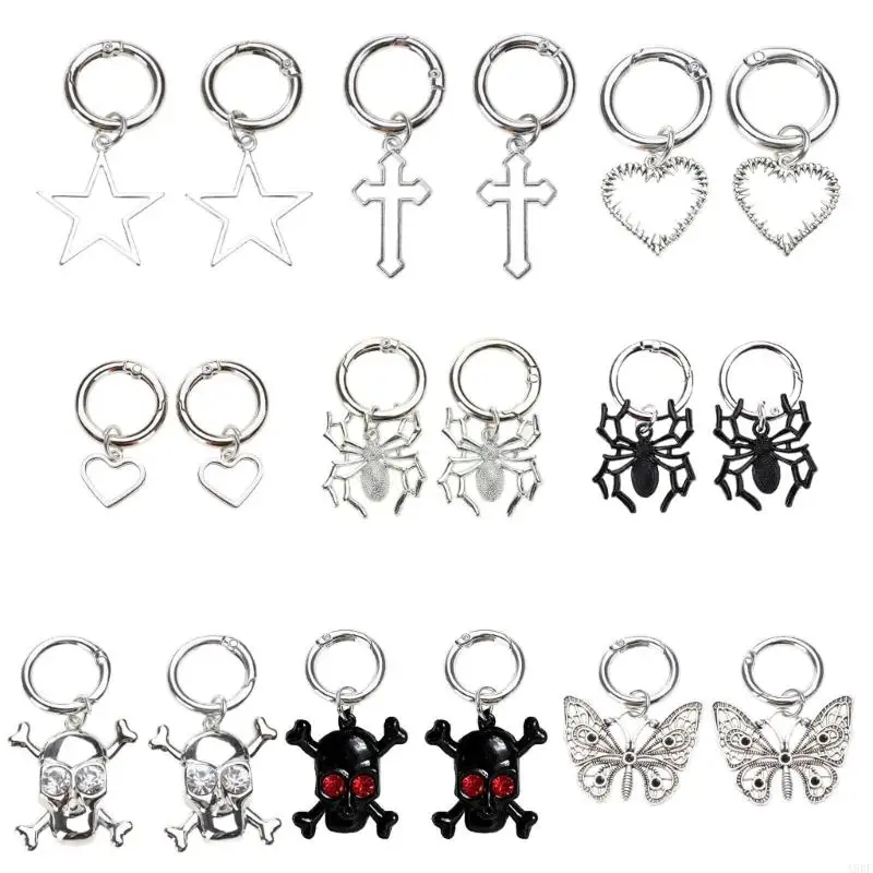 A9BF Set of 2 Buckles with Alternative Shapes Pendants Delicate Shoe Decoration Charm